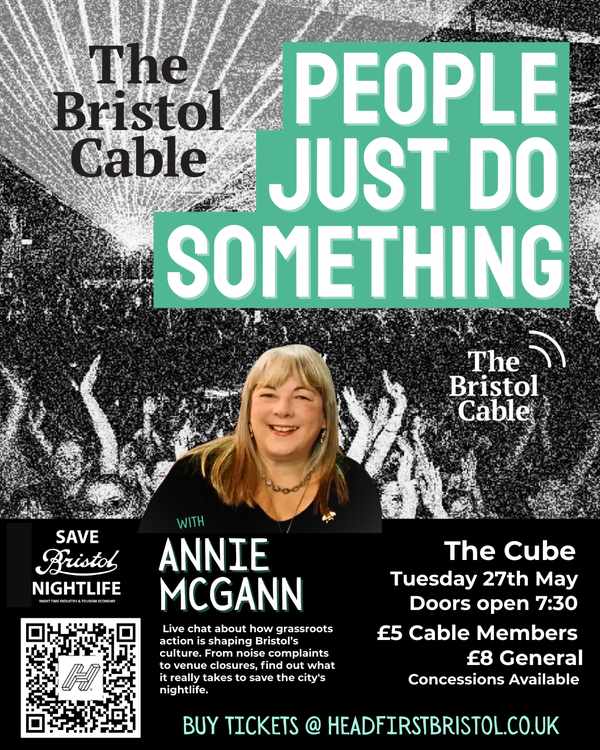 Picture for event People Just Do Something... with Annie McGann (Save Bristol Nightlife)